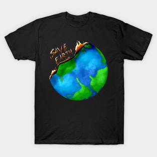 Burning Earth Globe - Save Earth For Earth Day T-Shirt